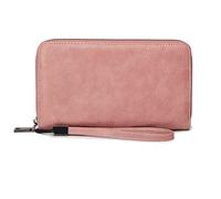 LVUNZJCA Women's Wallet Ladies PU Leather RFID Wallet Women Multi Card Zipper Money Clip Leather Wallet Ladies Purse(Pink)