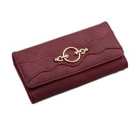 LVUNZJCA Women's Wallet Ladies Wallet Three-fold Fashionable Women's Clutch Wallet Ladies Purse(D)