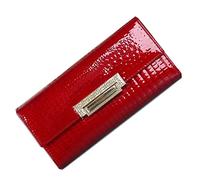 LVUNZJCA Women's Wallet Leather Purse Women's Long Leather Wallet Embellished Women's Wallet Ladies Purse