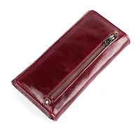 LVUNZJCA Women's Wallet RFID Leather Women's Wallet Casual Vintage Long Women's Handbag Ladies Purse