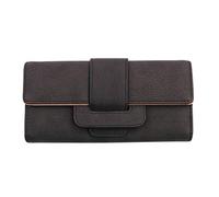 LVUNZJCA Women's Wallet Three Fold Women's Wallet Retro Lychee Pattern Long Clutch Ladies Purse(D)