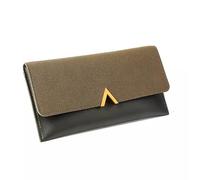 LVUNZJCA Women's Wallet Wallet Women Long Simple Thin Vintage Leather Wallet Card Bag Ladies Purse(Dark Green)