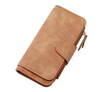LVUNZJCA Women's Wallet Women's Wallet Long Buckle Big Three Fold Multi-card Wallet Ladies Purse(A)