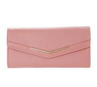 LVUNZJCA Women's Wallet Women's Wallet Long Multi Card Ladies PU Wallet Ladies Purse(Pink)