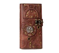 LVUNZJCA Women's Wallet Women's Wallet Mid Century Vintage Style Clutch Wallet Ladies Purse