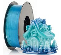 LVVJ3D Translucent PETG Filament 1.75mm, Easy to Print Clear 3D Printer Filament, Transparent Gradient Blue Green PETG, Teal Horizon 1KG/Spool