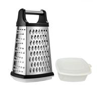 LVVXIXI 19" Cheese Grater Box With Container, Heavy Duty Cheese Grater Handheld Stainless Steel, Food Shredderfor Parmesan Cheese, Vegetables, Ginger