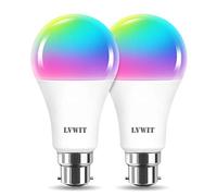 LVWIT 14W Smart Bulb B22, A70 Smart Life Bulb,100 Watt Equivalent,High 1521LM, Dimmed Smart Light Bulb B22,Compatible with Alexa,Echo,Tuya and Google, (Pack of 2)