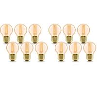 LVWIT 4W Vintage SES E27 LED Golf Filament Bulb,Antique Edison E27 Globe Light Bulbs,35W Equivalent,410LM,2400K Warm White Golf Ball,45 * 77MM,220-240V,Non-Dimmable (6PCS) (Pack of 2)