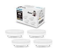 LVWIT 5W GX53 Led Bulb,Kitchen Under Cabinet Lighting,Outdoor Light GX53 LED,Spot Lights Bulbs,Warm White Led 3000K,220-240V,470 Lumens,Replace 40W(Non-Dimmable,4PCS)