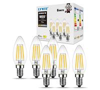 LVWIT 7W E14 Led Candle Bulb,Candle Bulbs Small Screw,E14 Led Light Bulb Warm White,E14 Light Bulb Screw,Hight 1055LM,2700K, Replaces 75W Equivalent,Not-Dimmable(Pack of 6)