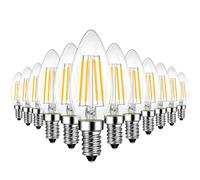 LVWIT 7W E14 Led Candle Bulb,Candle Bulbs Small Screw,E14 Led Light Bulb Warm White,E14 Light Bulb Screw,Hight 1055LM,2700K, Replaces 75W Equivalent,Not-Dimmable(Pack of 12)