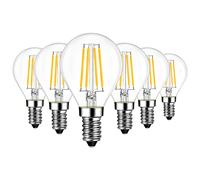 LVWIT 7W SES E14 Led Bulb,Small Screw Light Bulb E14,G45 Golf Ball LED Filament Bulb 75W Incandescent Equivalent,1055Lm Super Bright, Warm White 2700K, LED Vintage Globe Bulb,Not-dimmable(6 Pack)