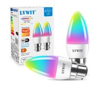 LVWIT B22 Smart Candle Bulb Bayonet, RGB Color B22 Dimmable