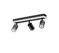 LVWIT Ceiling Light Fitting,3 Way Spot Lights Ceiling,Adjustable Black Ceiling Light,Kitchen Lights Ceiling with GU10,Spotlight Bar Lighting(NO Bulbs)