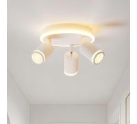 LVWIT Ceiling Light Fitting,Bedroom Lights Ceiling,3 Way Spot Lights Ceiling,Adjustable White Ceiling Light,Kitchen Lights Ceiling,Spotlight Bar Lighting,Spotlights Ceiling Lights (GU10 base,NO Bulbs)