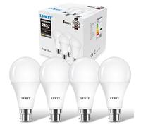 LVWIT Daylight 20W B22 LED Light Bulb,Led Bayonet Bulbs Cold White 2452LM,Replace to 152W, 6500K Bright White, Non-Dimmable, 80 x 155mm,220-240V(Pack