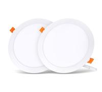 LVWIT Downlight LED Ceiling Surface - 18W is Equivalent to 108W, and can be Embedded in a 1600 Lumen Circular Panel. Ceiling Light is Neutral White 4000K- 2 Sets