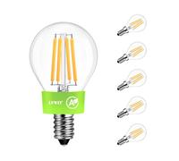 LVWIT E14 Bulb,Ultra-Efficient E14 Light Bulb,40W Small Screw Bulbs,2.2W Energy Saving Light Bulbs,A-Class Warm White Golfball Light Bulbs,470LM,2700K,Non Dimmable (6 PCS,Clear)
