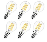 LVWIT E14 Golfball LED Filament Bulb, 60W Incandescent Bulbs Equivalent, 5.5W P45 Small Golf Edison Light Bulb Screw, 806Lm, Warm White 2700K, LED Vintage Globe Bulbs,Not-dimmable(6 Pack)