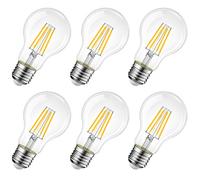 LVWIT E27 LED Filament Bulb,Vintage 7.5W A60 GLS Edison Bulb Screw Warm White,A60 Standard Energy Saving Bulbs,75W Equivalent,1055LM,2700K,220-240V,Non-dimmable,（6 PCS）…