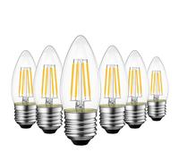 LVWIT E27 Screw Bulb,E27 Candle Light Bulbs,Large Screw