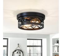LVWIT Flush Mount Ceiling Lights,2 Way Kitchen Ceiling Light Fitting with E27 Industrial Ceiling Spots Lights,Ceiling Lighting Living Room,Ceiling Light for Bedroom,Hallway Lamp(NO Bulb)