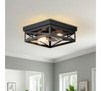 LVWIT Hallway Ceiling Lights,2 Way Kitchen Ceiling Light Fitting with E27 Flush Light Fittings Ceilings,Square Spot Lights,Ceiling Lighting Living Room,Chandeliers Ceiling Light,(NO Bulb)