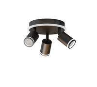 LVWIT Kitchen Lights Ceiling,3 Way Spot Light,Bedroom Lights Ceiling with GU10,Adjustable Black Kitchen Light Ceiling,Spotlight Bar Lighting(NO Bulbs)