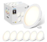 LVWIT Kitchen Spot Lights Ceiling,LED Downlights for Ceiling,18W Ultra Slim Recessed Ceiling Lights,1980LM Neutral White 4000K Non-Dimmable Spotlights for Bathroom Kitchen Living Room,6 Pack