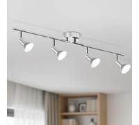 LVWIT LED Ceiling Light,4 Way Modern Kitchen Ceiling Lights,GU10 Spot Lights,Metal Light Fittings Ceilings,Ceiling Light Fitting Bracket for Lounge Bedroom Dining Room(Senior Nickel,No Bulb)