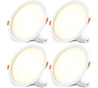 LVWIT Led Downlights Ceiling,24W Bathroom Spot Lights Ceiling,Led Recessed Ceiling Lights,Panel Lighting,Ceiling Spotlights,2650LM,3000K,4000K,6500K Bathroom Ceilings Downlight(4pcs)