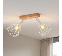 LVWIT Light Fittings Ceilings,Spot Light Fittings Ceiling,White Wall Kitchen Lights with E14,Adjustable 2 Way Spotlights,Industrial Wall Light,Ceiling Light for Living Room(NO Bulbs)