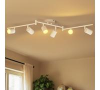 LVWIT White Ceiling Light,6 Way Spotlights,Kitchen Light Fittings,GU10 Kitchen Lights Ceiling,Ceiling Lights Living Room,Ceiling Lights for Lounge Bedroom Dining Room(Bulb Not Included)