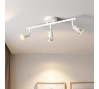 LVWIT White Ceiling Light,Kitchen Lights Ceiling,Light Fittings Ceilings,3 Way Ceiling Spotlight Fitting,GU10 Base Spot Lights for Lounge Bedroom Dining Room(Bulb Not Included)