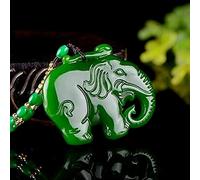 LVYAN Natural Chinese Jade Green Hand Carved Elephant Pendant Fashion Jewelry For Men And Women Towards Success Necklace Popular Gift