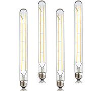 LVYE Dimmable E26 Led Tubular Bulb 12W T30 Long Tube Bulbs 3000K Soft White E26 Edison Led Vintage Filament Bulb 100W Equivalent,Clear Glass Cover,4-Pack. (11.8in(300mm)-12W)