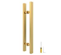 LVYIHAN Gold Barn Door Handles 30/60/ 90/120/ 150 Cm, Pull Push Long French Door Handle Double Sided, Large Front Exterior Shower Door Pull Handles
