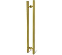 LVYIHAN Gold Square Barn Door Handles 30/60/90/120/150 Cm, Pull Push Long French Door Handle Double Sided, Large Front Exterior Shower Door Pull Handles