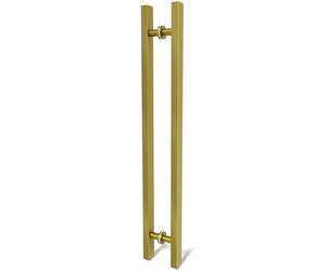 LVYIHAN Gold Square Barn Door Handles 30/60/90/120/150 Cm, Pull Push Long French Door Handle Double Sided, Large Front Exterior Shower Door Pull Handles