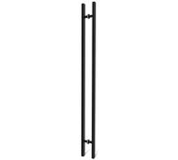 LVYIHAN Matte Black Square Barn Door Handles 30/60/90/120/150 Cm, Pull Push Long French Door Handle Double Sided, Large Front Exterior Shower Door Pull Handles
