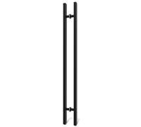 LVYIHAN Matte Black Square Barn Door Handles 30/60/90/120/150 Cm, Pull Push Long French Door Handle Double Sided, Large Front Exterior Shower Door Pull Handles