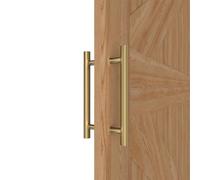 LVYIHAN Round Gold Barn Door Handles 30/60/90/120/150 Cm, Pull Push Long French Door Handle Double Sided, Large Front Exterior Shower Door Pull Handles