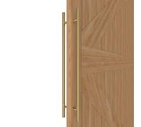LVYIHAN Round Gold Barn Door Handles 30/60/90/120/150 Cm, Pull Push Long French Door Handle Double Sided, Large Front Exterior Shower Door Pull Handles