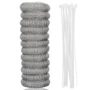 LVYOUIF Lint Remover, 12 PCS Stainless Steel Lint Snare Traps with 12 Cable Ties, Silver, Manual, Fits 1.0" to 2.1" Hoses
