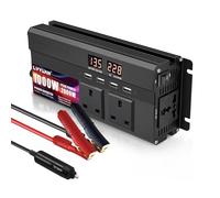 LVYUAN Power Inverter 1000W /2000W DC 12V to 240V 230V AC Car Converter with 4 USB 3 AC Sockets Car Adapter Dual LED Display Cooling Fan
