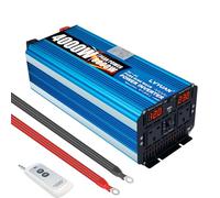 LVYUAN POWER INVERTER PURE SINE WAVE 4000W /8000W DC 12V to AC 230V/240V Converter with Wireless Remote Controller, Dual AC Outlets and USB Port, for RV Truck Car
