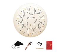LVYUDS 12 Inch Tongue Drum Set for Children/adults, A Simple And Easy-to-learn Handpan Drum Percussion Instrument for Beginners(White)