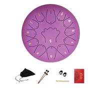 LVYUDS 12 Inch Tongue Drum Set for Children/adults, A Simple And Easy-to-learn Handpan Drum Percussion Instrument for Beginners(Purple)