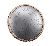 LVYUDS 15 Tone Tongue Drum Set, 12 Inch/13 Inch/14 Inch Portable Handpan Drum Set for Adults, Steel Tongue Drum Set with Drum Kit And Drumsticks, Etc.(Grey,14 inch)